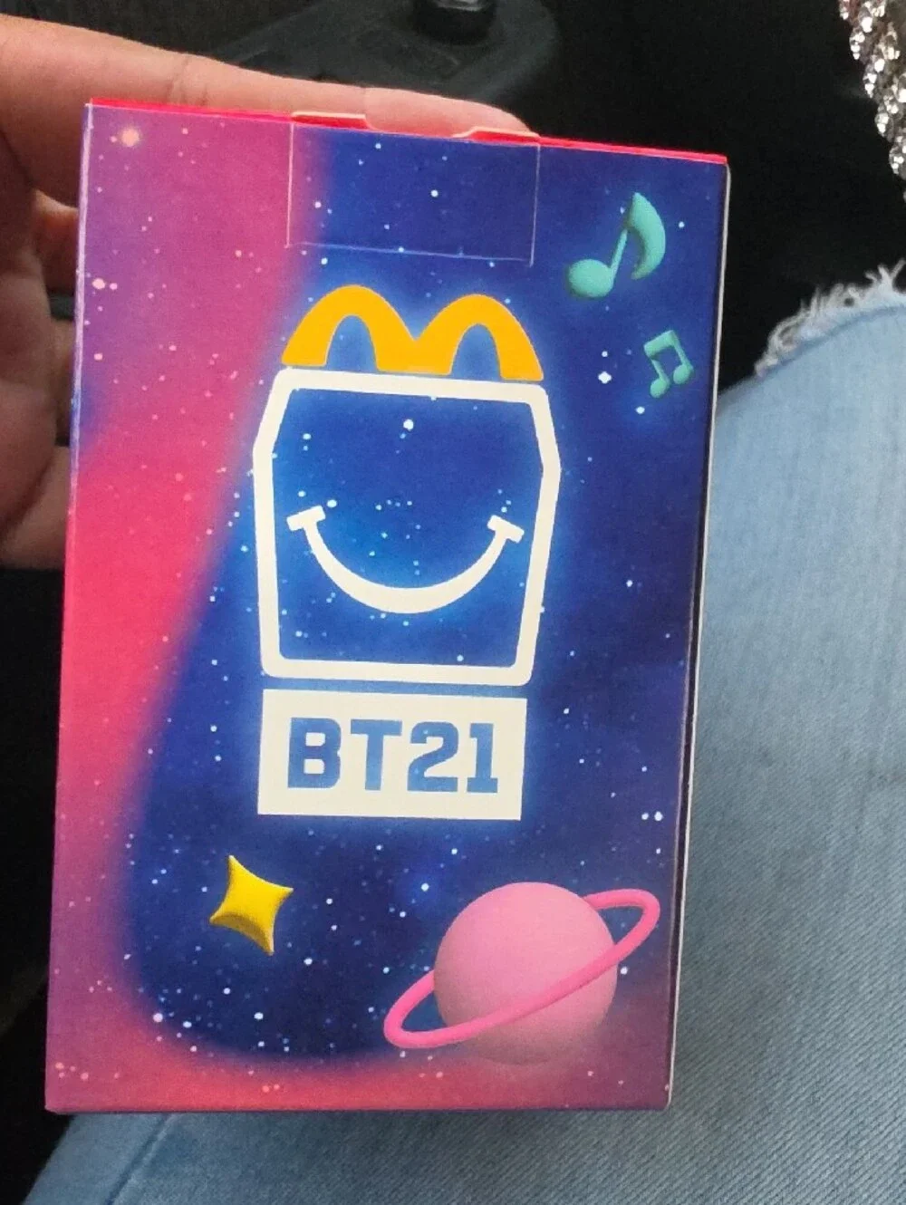 BT21 Spaceship.  Blue with Red Accents. Mcdonals Happy Toy.